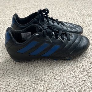 Adidas Soccer Cleats Black Blue Kids Size 2 Preowned